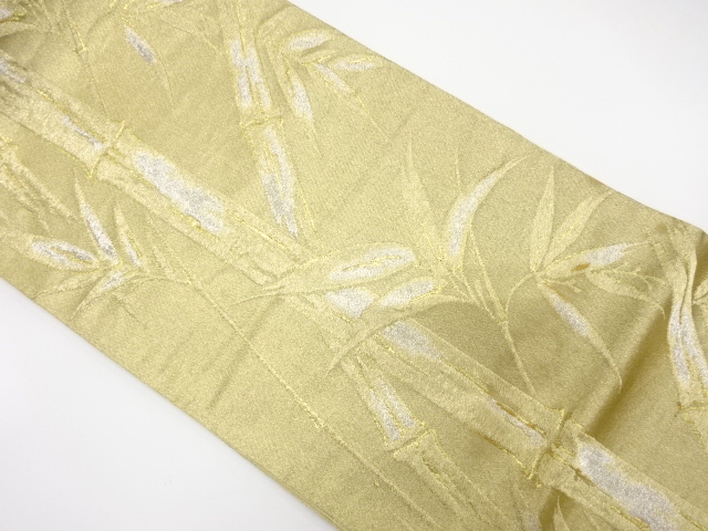 JAPANESE KIMONO / ANTIQUE FUKURO OBI / WOVEN BAMBOO GRASS